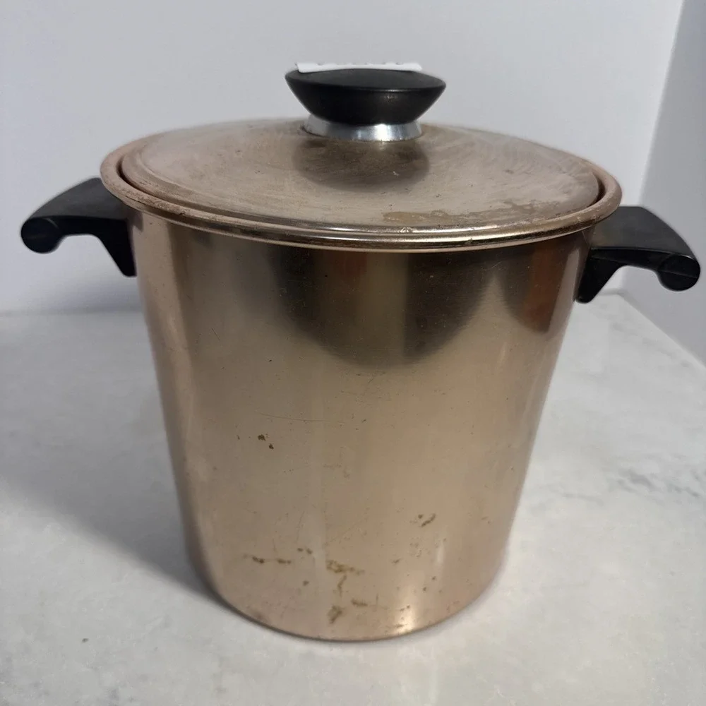 VINTAGE 1950'S REGAL SUPREME ALUMINUM PINK ICE BUCKET WINE COOLER